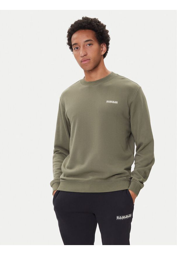 Napapijri Bluza B-Small Box C NP0A88TP Khaki Relaxed Fit. Kolor: brązowy. Materiał: bawełna