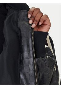 Adidas - adidas Kurtka z imitacji skóry Pleather KE5035 Czarny Oversize. Kolor: czarny. Materiał: skóra #5