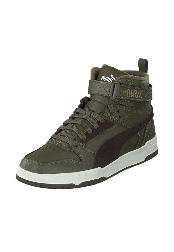 Puma - Męskie Buty Skórzane RBD Game WTR. Kolor: zielony, wielokolorowy, brązowy. Materiał: skóra