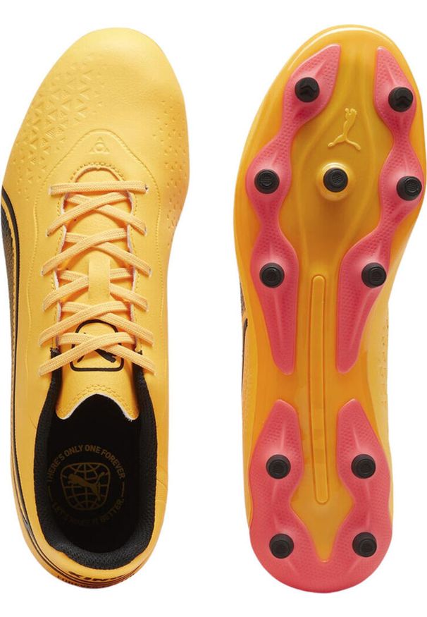 Buty piłkarskie męskie Puma King Match FG/AG. Kolor: czarny, pomarańczowy, wielokolorowy. Materiał: syntetyk, tkanina, materiał. Sport: piłka nożna