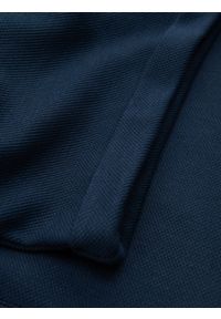 Ombre Clothing - Dzianinowe szorty męskie z podwiniętymi nogawkami - granatowe V1. Okazja: na co dzień. Kolor: niebieski. Materiał: dzianina. Wzór: jednolity. Styl: klasyczny, casual #10