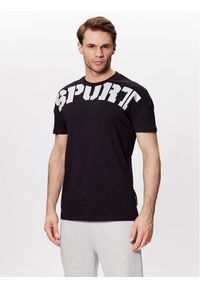 Plein Sport T-Shirt SACC MTK6031 SJY001N Czarny Regular Fit. Kolor: czarny. Materiał: bawełna. Styl: sportowy