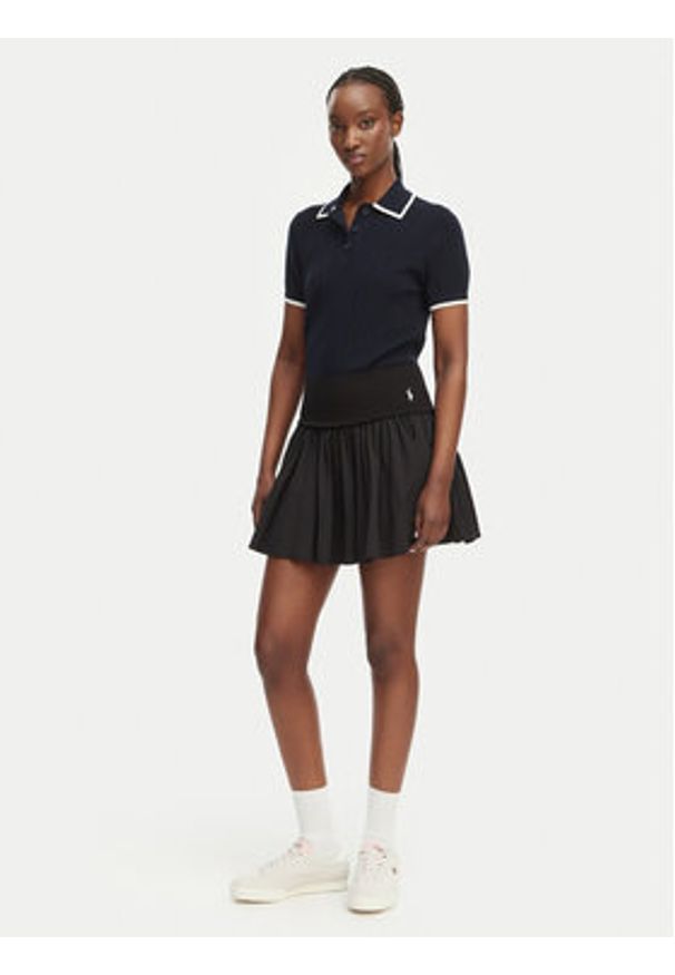 Polo Ralph Lauren Spódnica mini 211A12965001 Czarny Regular Fit. Kolor: czarny. Materiał: bawełna