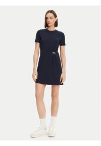 Lacoste Sukienka codzienna EF0583 Granatowy Regular Fit. Okazja: na co dzień. Kolor: niebieski. Materiał: bawełna. Typ sukienki: proste. Styl: casual #5