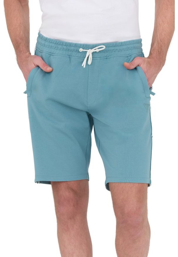 Guess - GUESS Turkusowe męskie shorty Arlo, Rozmiar XL. Kolor: niebieski