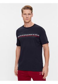 TOMMY HILFIGER - Tommy Hilfiger T-Shirt MW0MW32618 Granatowy Regular Fit. Kolor: niebieski. Materiał: bawełna