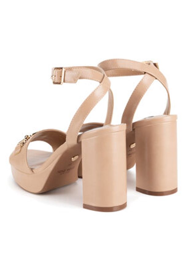 Nine West Sandały R25SS04320 Beżowy. Kolor: beżowy. Materiał: materiał, syntetyk