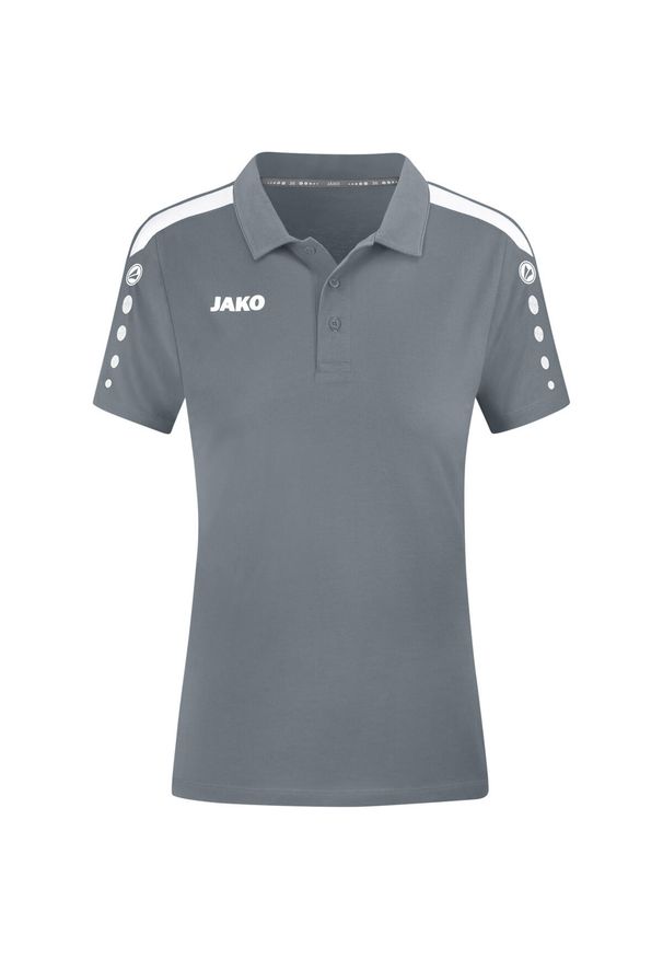 Polo Jako Power. Typ kołnierza: polo. Kolor: szary. Sport: piłka nożna