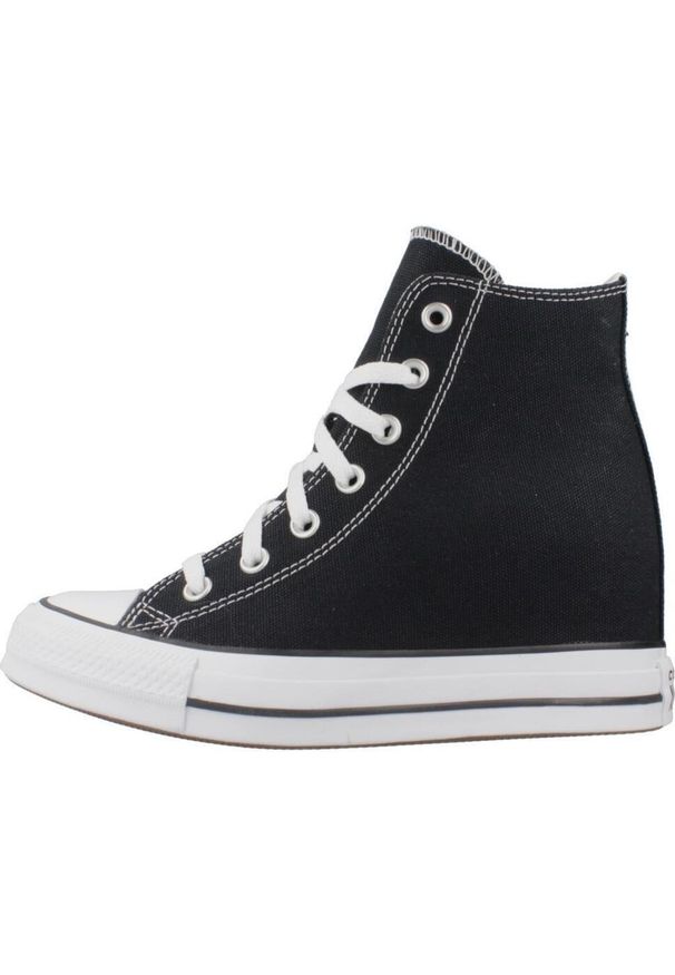 Tenisówki Converse Model Chuck Taylor All Star Wedge Platform Kolor Czarny. Kolor: czarny. Materiał: tkanina. Obcas: na platformie. Model: Converse All Star