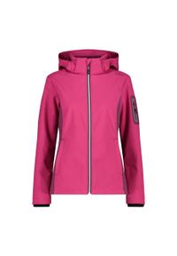 Kurtka damska turystyczna CMP 39A5006. Kolor: czerwony. Materiał: softshell. Sport: turystyka piesza #2