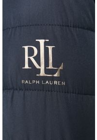 Lauren Ralph Lauren - Kurtka puchowa. Typ kołnierza: kaptur. Kolor: niebieski. Materiał: puch. Wzór: gładki #2