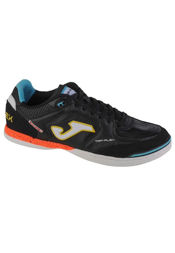 Buty halowe - halówki męskie, Joma Top Flex 2301 IN. Kolor: czarny, wielokolorowy. Materiał: guma, materiał, syntetyk, skóra. Sport: piłka nożna