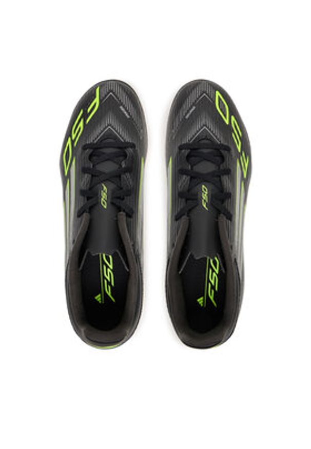 Adidas - adidas Buty do piłki nożnej F50 Club Turf Boots JI0025 Czarny. Kolor: czarny. Materiał: skóra