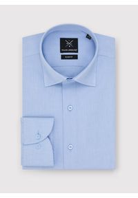 Pako Lorente - PAKO LORENTE – Gładka elegancka koszula męska w kolorze błękitnym. Typ kołnierza: kołnierzyk klasyczny. Kolor: niebieski. Materiał: bawełna. Długość rękawa: długi rękaw. Długość: długie. Wzór: gładki. Styl: elegancki #6