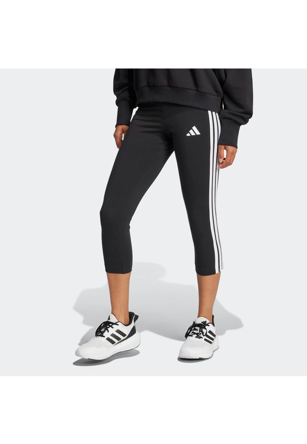 Adidas - Legginsy fitness damskie ADIDAS. Materiał: włókno, materiał, bawełna. Sport: fitness