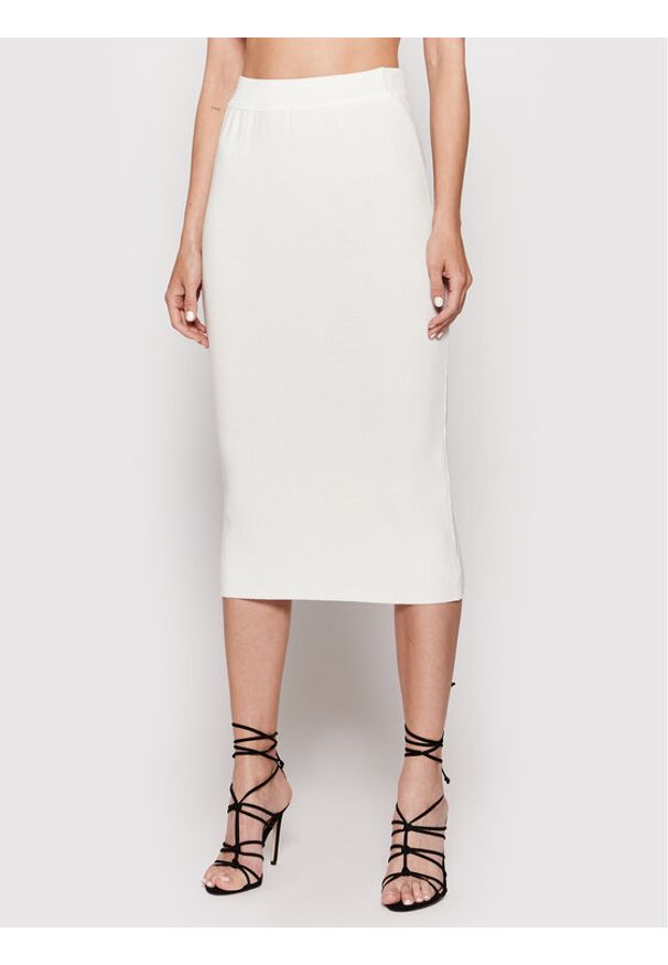 United Colors of Benetton - United Colors Of Benetton Spódnica ołówkowa 1098D0005 Biały Slim Fit. Kolor: biały. Materiał: bawełna