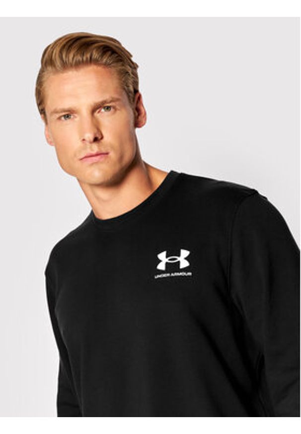 Under Armour Bluza Ua Rival Terry 1370404 Czarny Relaxed Fit. Kolor: czarny. Materiał: bawełna
