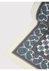 Pako Lorente - PAKO LORENTE – Beżowa poszetka w geometryczny wzór. Kolor: beżowy. Materiał: poliester. Wzór: geometria #3