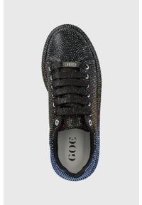 GOE buty kolor czarny. Nosek buta: okrągły. Zapięcie: sznurówki. Kolor: czarny. Materiał: guma. Obcas: na platformie #3