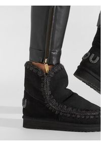 Mou Śniegowce Eskimo 18 Glitter Logo MU.FW101050A Czarny. Kolor: czarny. Materiał: skóra #5