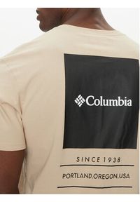columbia - Columbia T-Shirt Barton Springs™ 2058331 Beżowy Regular Fit. Kolor: beżowy. Materiał: bawełna #4