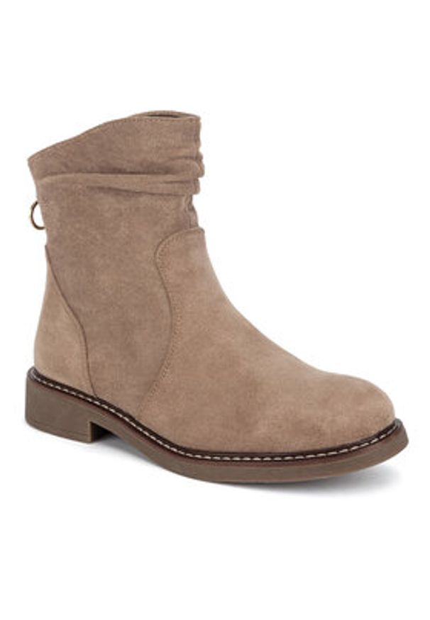 Clara Barson Botki WS2169-04 Beżowy. Kolor: beżowy. Materiał: materiał