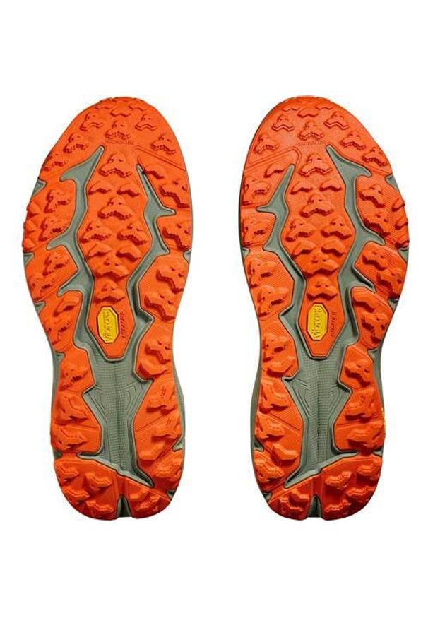 Buty do biegania męskie Hoka One One Speedgoat 6. Zapięcie: sznurówki. Kolor: pomarańczowy, wielokolorowy, żółty. Materiał: syntetyk, tkanina, materiał. Szerokość cholewki: normalna. Sport: bieganie