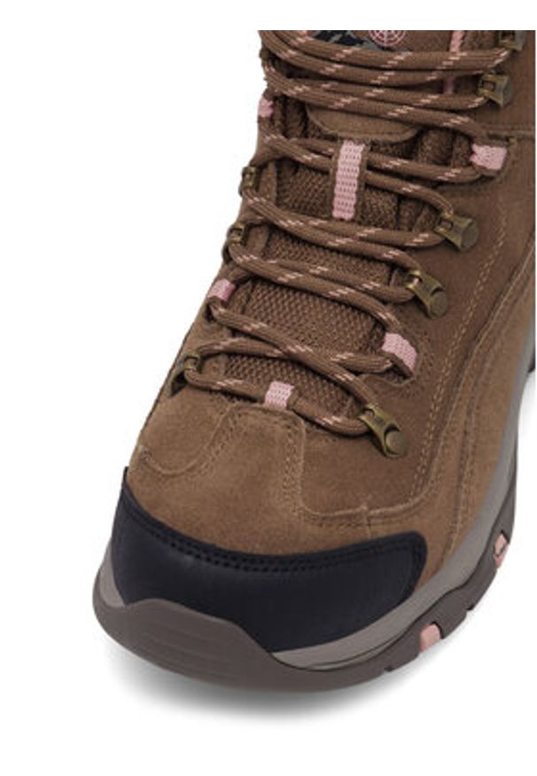 skechers - Skechers Trapery 167004BRTN Brązowy. Kolor: brązowy. Materiał: zamsz, skóra