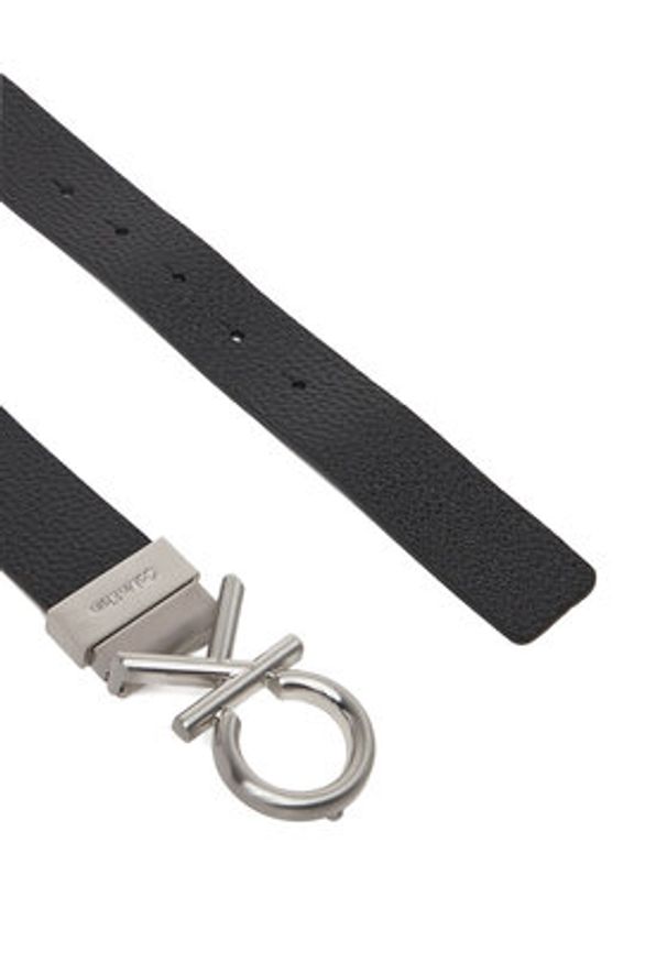 Calvin Klein Pasek Męski Adj/Rev Ck Metal Bombe Pb 35Mm K50K510630 Czarny. Kolor: czarny. Materiał: skóra