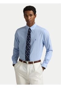 Polo Ralph Lauren Koszula 710929344018 Błękitny Slim Fit. Typ kołnierza: polo. Kolor: niebieski. Materiał: bawełna