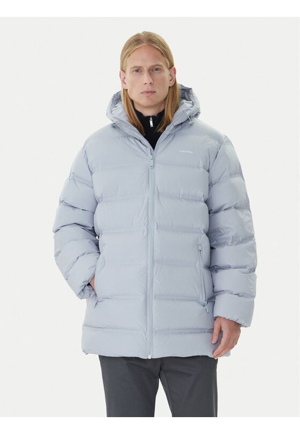 Calvin Klein Kurtka puchowa LV04LD516G Szary Regular Fit. Kolor: szary. Materiał: syntetyk