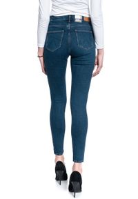 Wrangler - SPODNIE DAMSKIE WRANGLER HIGH RISE SKINNY VINTAGE INK W27HGD18I 112128079. Styl: vintage #8