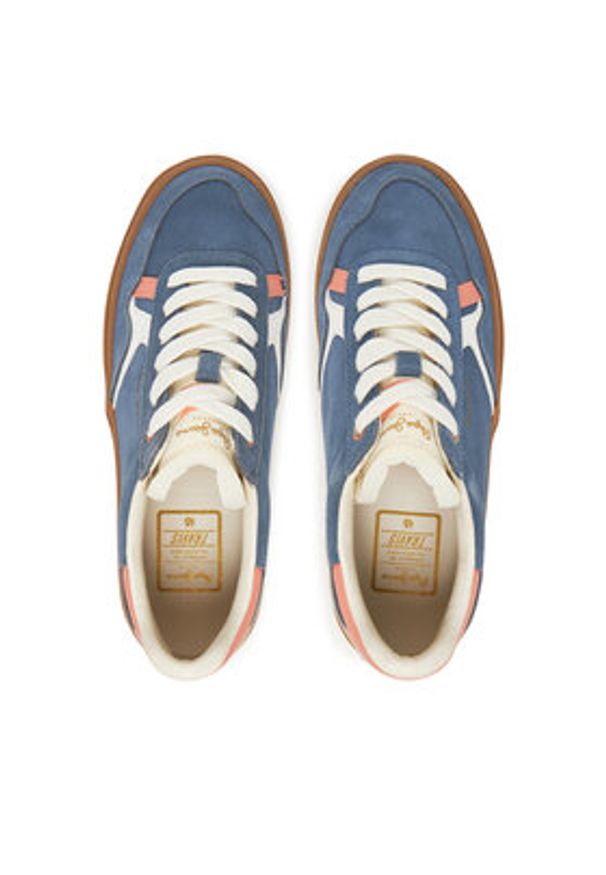 Pepe Jeans Sneakersy Travis City W PLS31592 Niebieski. Kolor: niebieski. Materiał: zamsz, skóra