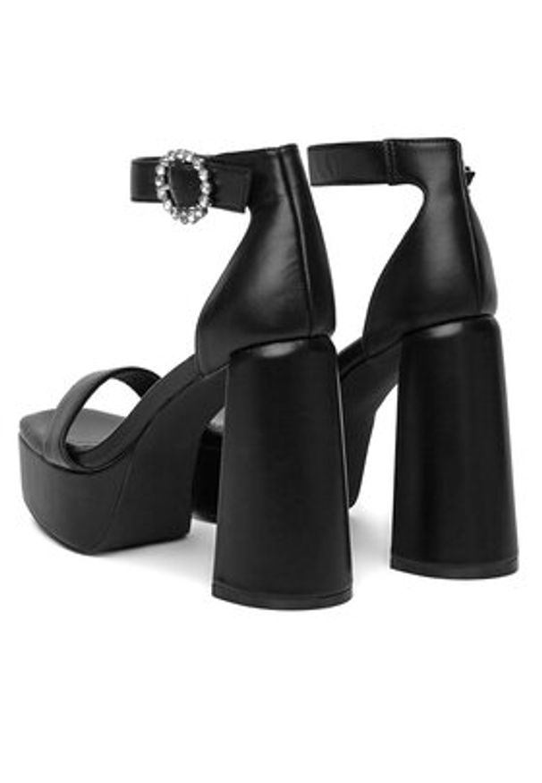 DeeZee Sandały YD1399-6 Czarny. Kolor: czarny. Materiał: skóra