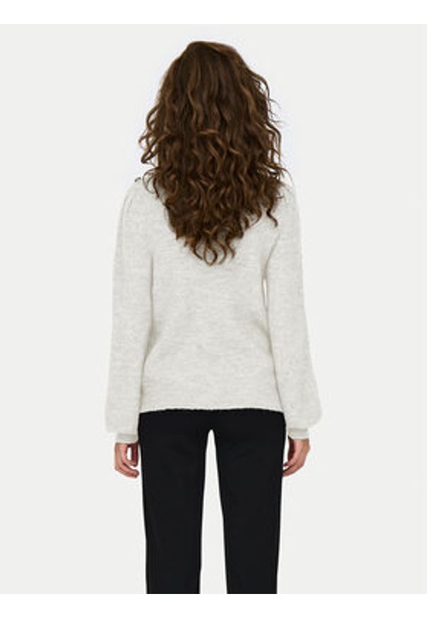 JDY Sweter Elanora 15328345 Écru Regular Fit. Materiał: syntetyk