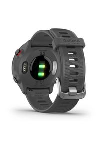 GARMIN - Zegarek sportowy Garmin Forerunner 55 grafitowy. Rodzaj zegarka: smartwatch. Kolor: szary. Materiał: materiał. Styl: sportowy