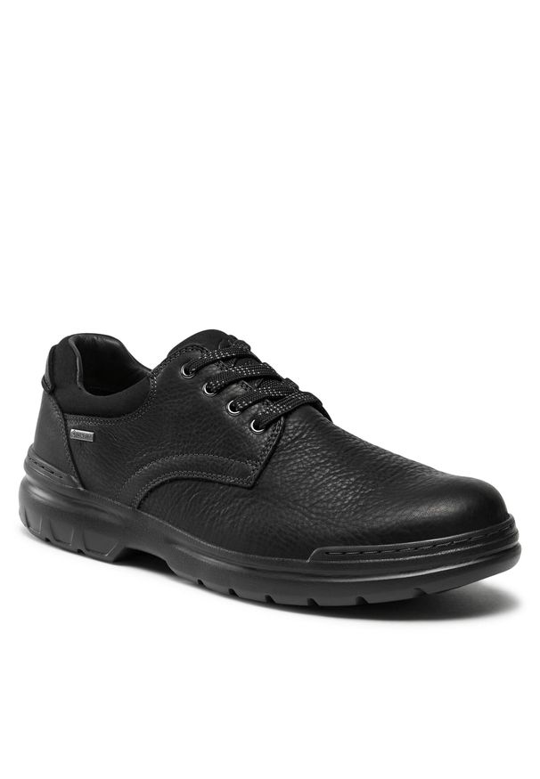 Półbuty Clarks Rockie Walk Gtx Gore-Tex 261734647 Black Leather. Kolor: czarny. Materiał: skóra