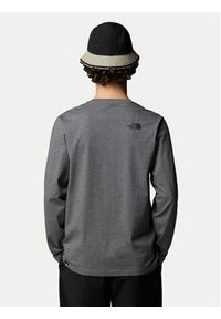 The North Face Longsleeve Simple Dome NF0A87QN Szary Regular Fit. Kolor: szary. Materiał: syntetyk, bawełna. Długość rękawa: długi rękaw #3