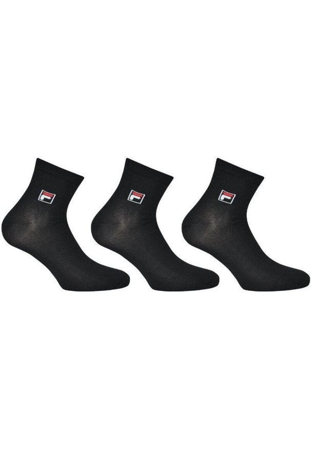 Skarpetki ponad kostę unisex Fila 3 pary. Kolor: czarny. Sport: turystyka piesza