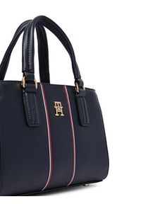 TOMMY HILFIGER - Tommy Hilfiger Torebka Th Daily Mini Tote Corp AW0AW18642 Granatowy. Kolor: niebieski. Materiał: skórzane #3