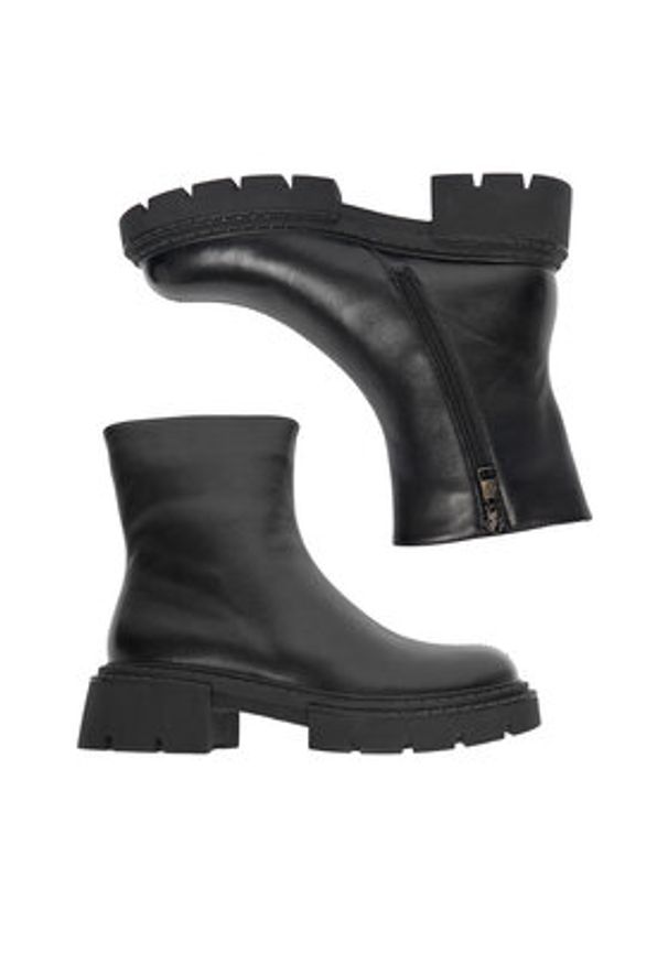 Badura Botki C-ANAHI-MX01415-2 Czarny. Kolor: czarny. Materiał: skóra