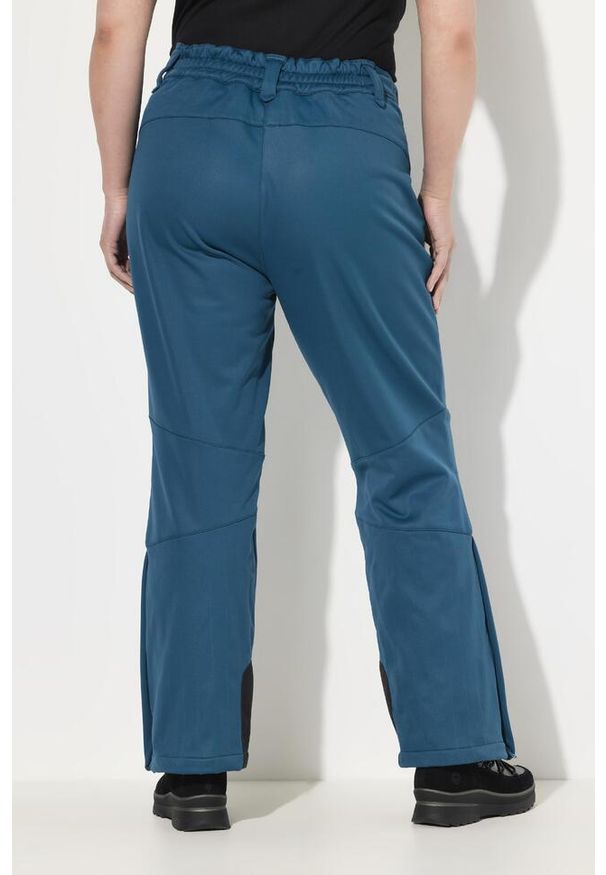 ULLA POPKEN - Damskie Spodnie softshell wodoodporne pasek na rzep osłona przeciwśnieżna. Kolekcja: plus size. Kolor: wielokolorowy, niebieski, zielony. Materiał: poliester, materiał. Sezon: lato. Sport: turystyka piesza