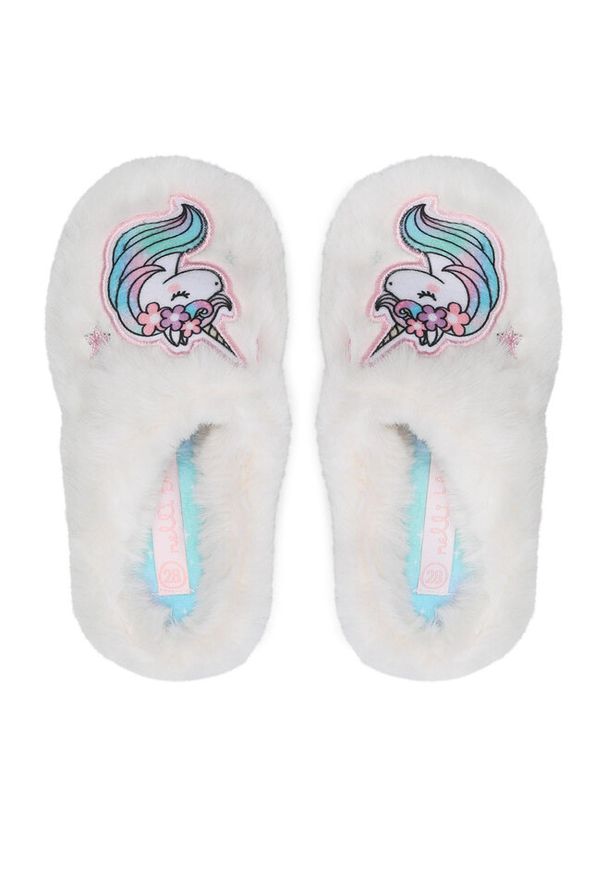 Kapcie Nelli Blu. Kolor: biały