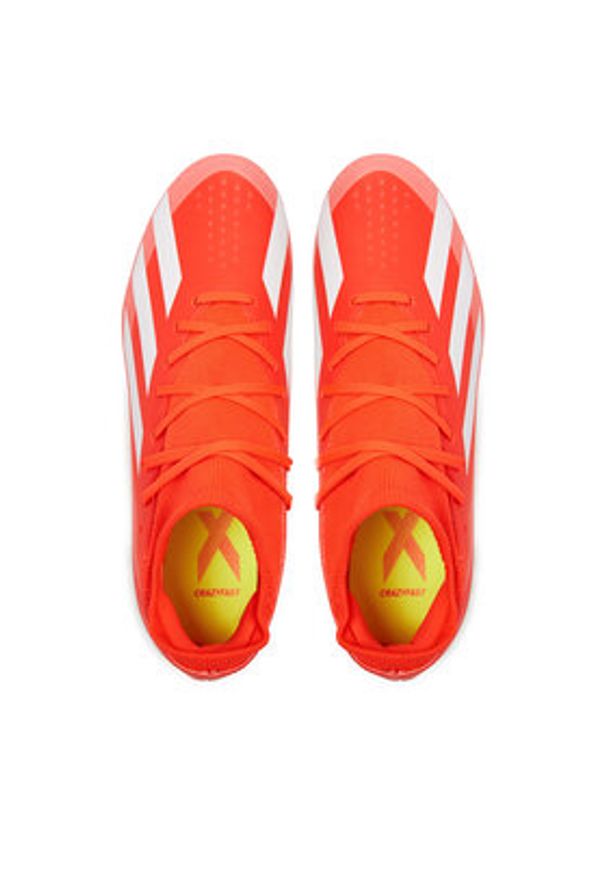 Adidas - adidas Buty do piłki nożnej X Crazyfast League FG IE2377 Czerwony. Kolor: czerwony. Materiał: skóra