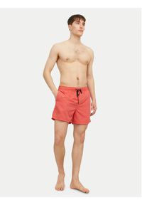 Jack & Jones - Jack&Jones Szorty kąpielowe Jpstfiji 12225961 Koralowy Regular Fit. Kolor: pomarańczowy. Materiał: syntetyk #6