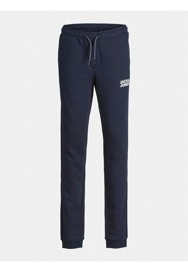 Jack&Jones Junior Spodnie dresowe Gordon 12257312 Granatowy Slim Fit. Kolor: niebieski. Materiał: bawełna