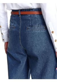 TOP SECRET - Spodnie jeansowe culotte o długości siedem ósmych. Kolor: niebieski. Materiał: jeans. Wzór: aplikacja. Sezon: wiosna. Styl: klasyczny #5