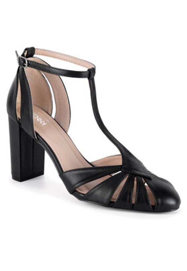 Jenny - JENNY Czółenka LH24012-4 Czarny. Kolor: czarny. Materiał: materiał, syntetyk