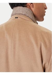 BOSS Płaszcz wełniany Hyde 50549187 Beżowy Slim Fit. Kolor: beżowy. Materiał: wełna #4