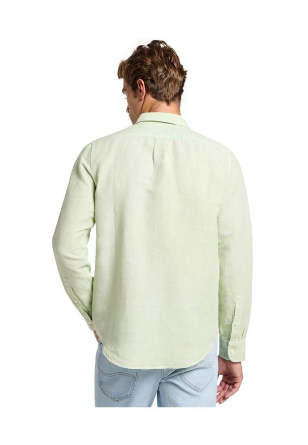 Lee - MESKA KOSZULA LEE PATCH SHIRT SOFT SAGE 112363905